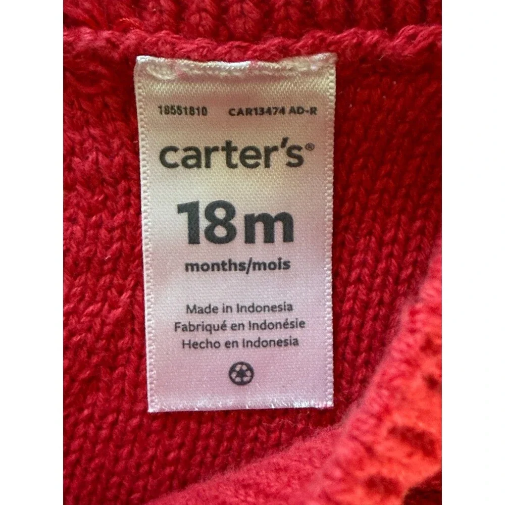 Carter's Girls Sweater Dress and Jeggings Leggings Size 18 Months Fall Winter